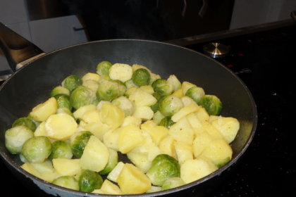 Rosenkohl mit Rosmarinkartoffeln