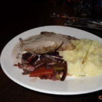 Geschmorter Kalbstafelspitz mit Pilzrahmsauce