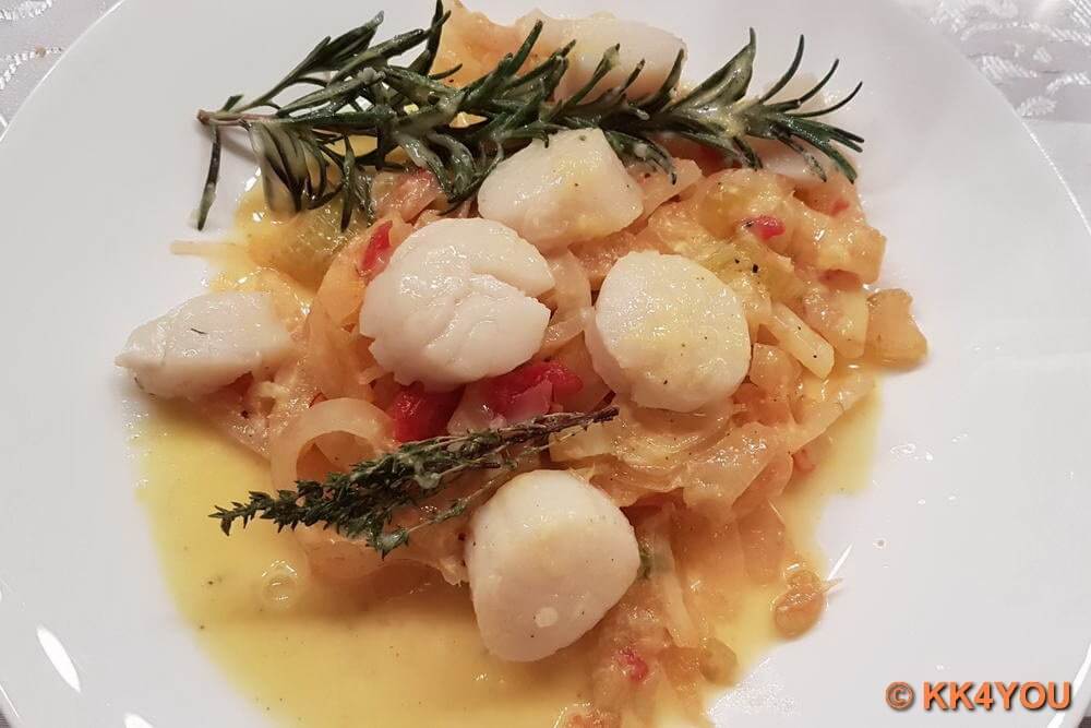 Jakobsmuscheln auf Fenchelgemüse - CUISINE4YOU