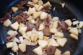 alles in der Pfanne ca 5-7 Minuten braten