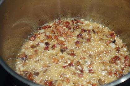 Speck auslassen