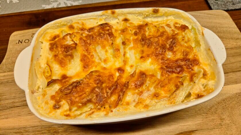 Kartoffelgratin mit Kohlrabi Perfekt zum servieren