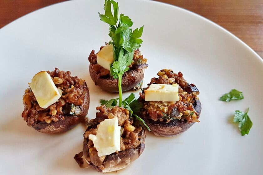 Gefüllte Champignons mit Feta