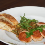 Linsensalat mit Vinaigrette aus Rotweinessig, Honig und Dijon Senf