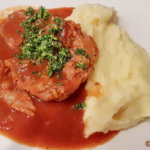 Ossobuco -Kalbshaxe nach Mailänder Art mit Kartoffelstampf