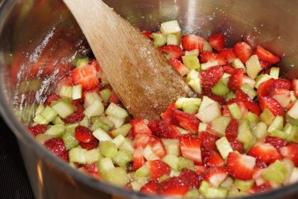 Erdbeer-Rhabarber Marmelade mit Orancio