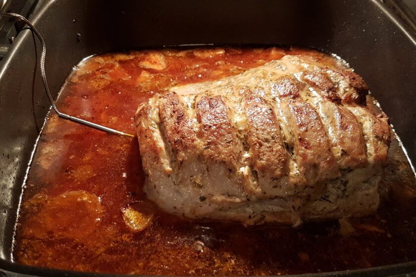 Schweinerückenbraten fertig gebraten