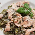 Tagliatelle mit Lachs und Lauch -Guten Appetit