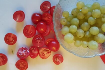 Tomaten und Trauben